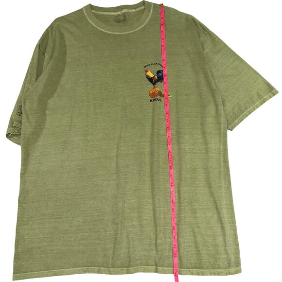 Dole Plantation Crazy Shirts Hawaii Rooster Green Hemp Dyed T-Shirt Size XXL - Picture 10 of 10
